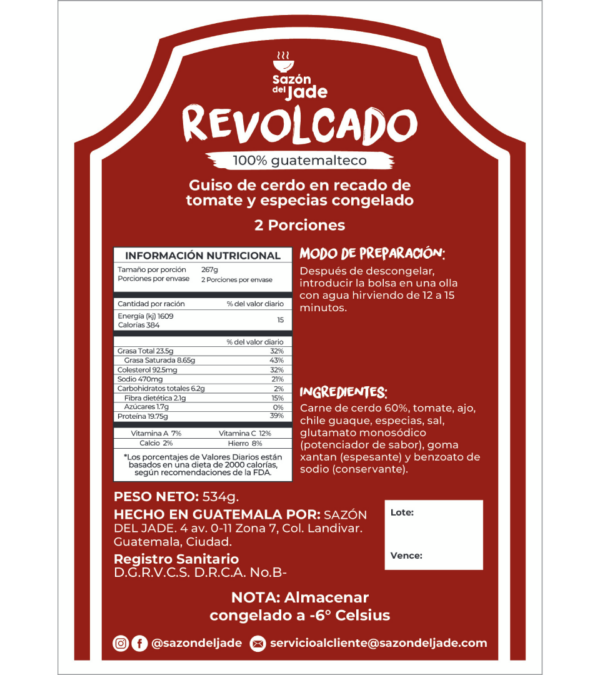 01 Revolcado sin visceras etiqueta