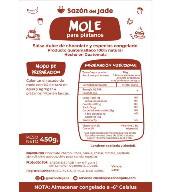 12 Mole etiqueta